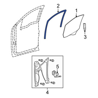 Ford OE - Front Left Window Channel