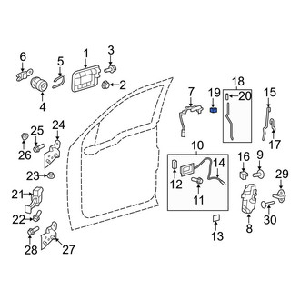 Ford OE - Front Door Lock Rod Clip