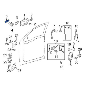 Ford OE - Front Left Door Lock Operating Rod