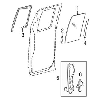 Ford OE - Rear Door - Glass & Hardware (SVT Raptor SuperCab)