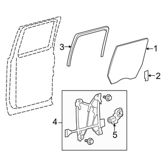 Ford OE - Rear Door - Glass & Hardware (SVT Raptor SuperCrew)