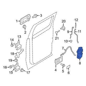Ford OE - Rear Left Door Latch Assembly