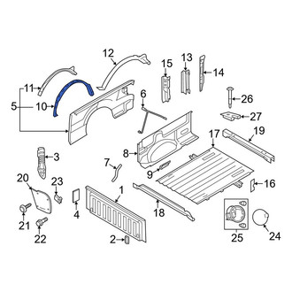 Ford OE - Left Truck Bed Panel Reinforcement