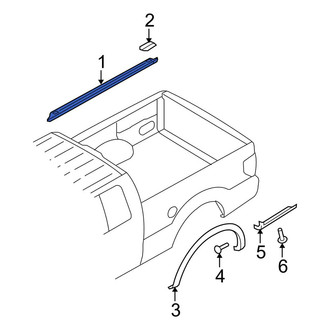 Ford OE - Rear Left Upper Truck Bed Molding