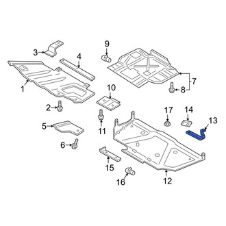 Ford OE - Left Floor Pan Splash Shield Bracket