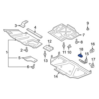 Ford OE - Radiator Support Splash Shield Nut