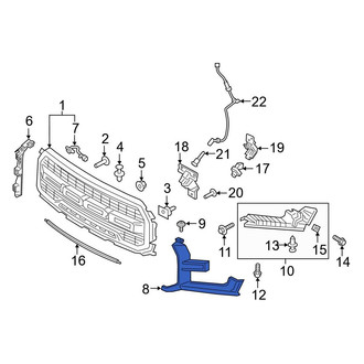 Ford OE - Front Left Grille Molding