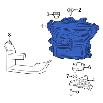 Ford OE - Front Right Headlight Assembly