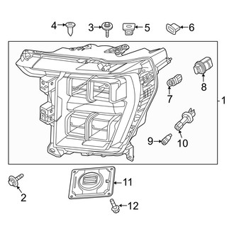 Ford OE - Front Lamps - Headlamp Components (W/O Adaptive Headlamps), (Raptor)
