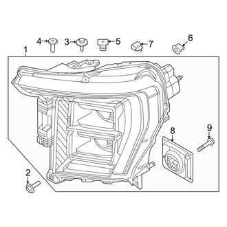 Ford OE - Front Lamps - Headlamp Components (With Adaptive Headlamps), (Raptor)