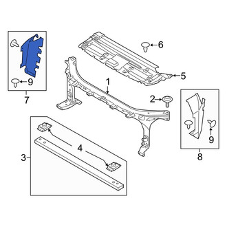 Ford OE - Front Right Radiator Support Air Deflector