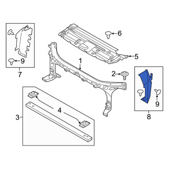 Ford OE - Front Left Radiator Support Air Deflector