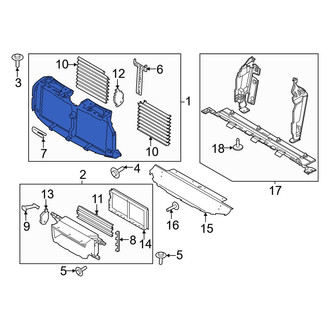 Ford OE - Front Upper Radiator Shutter Assembly