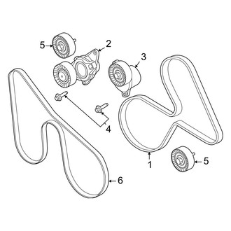 Ford OE - Cooling - Belts & Pulleys (Dual Alternator), (Raptor)