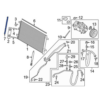 Ford OE - Right Lower A/C Condenser Seal