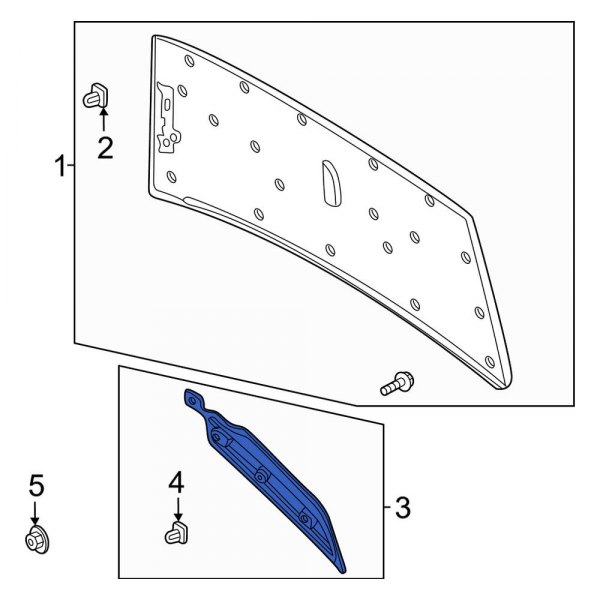Ford OE ML3Z16C630AB Front Left Hood Scoop