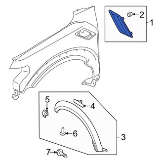 Ford OE - Front Right Fender Insert Emblem