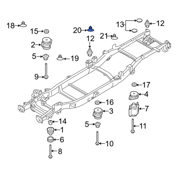 Body Mount Cushion Nut