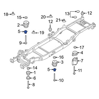 Ford OE - Front Body Mount Cushion Nut