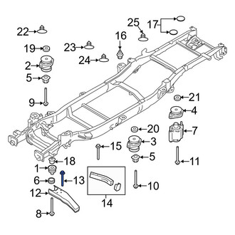Ford OE - Upper Body Mount Cushion Bolt