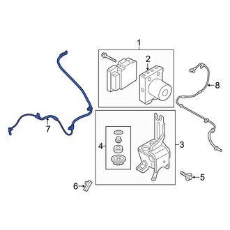 Ford OE - Front ABS Wheel Speed Sensor