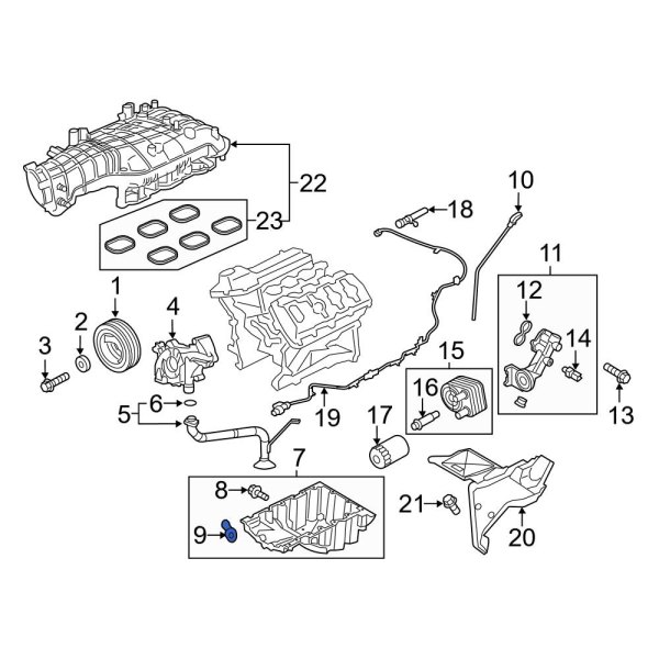 Ford OE FT4Z6734A Engine Oil Drain Plug Gasket