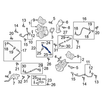 Ford OE - Right Turbocharger Oil Line