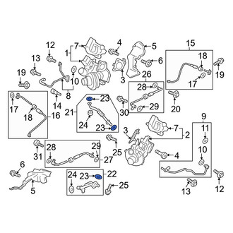 Ford OE - Upper Outer Turbocharger Oil Line Gasket