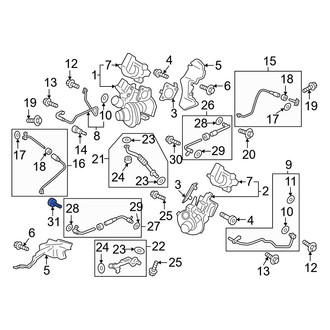 Ford OE - Turbocharger Coolant Line Bolt