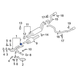Ford OE - Front Exhaust Muffler Clamp