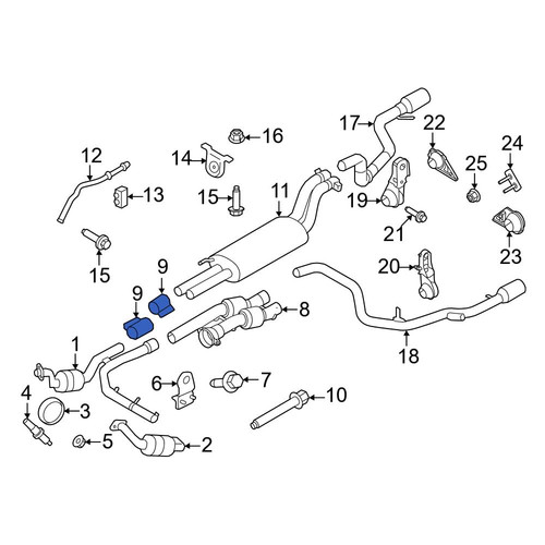 Ford OE BC3Z5A231A - Exhaust Clamp