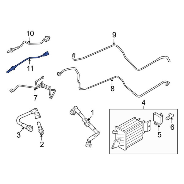 Ford OE F1FZ9F472A - Front Right Oxygen Sensor