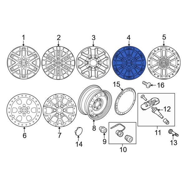 Ford OE ML3Z1007BA - Wheel