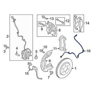 Ford OE - Front ABS Wheel Speed Sensor