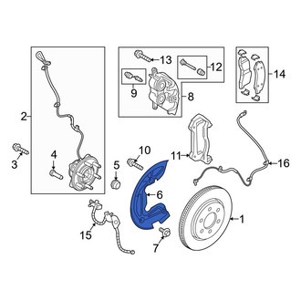 Ford OE - Front Right Brake Dust Shield