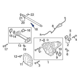 Ford OE - Outer Differential Housing Nut