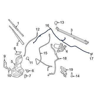 Ford OE - Front Upper Windshield Washer Hose