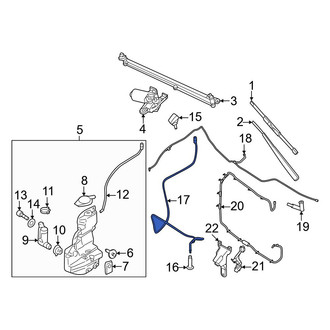 Ford OE - Front Windshield Washer Hose