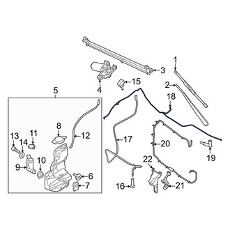Ford OE - Front Upper Windshield Washer Hose