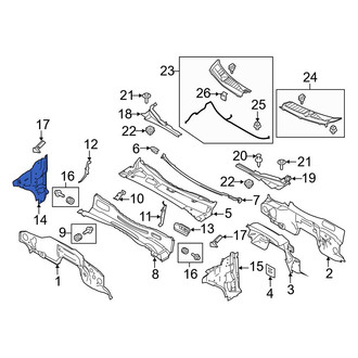 Ford OE - Front Right Cowl Side Panel