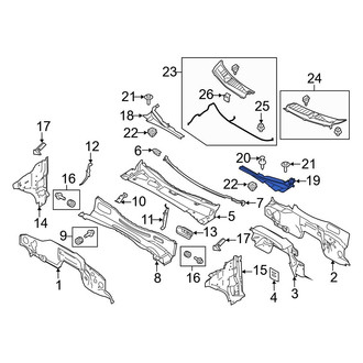 Ford OE - Front Left Cowl Extension
