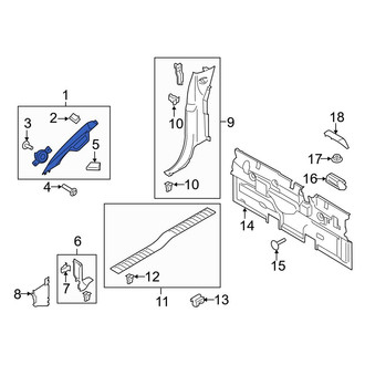Ford OE - Left Body A-Pillar Trim Panel