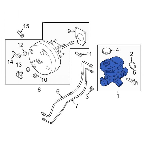 Ford OE JL3Z2140A Brake Master Cylinder