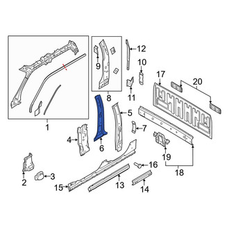 Ford OE - Right Inner Body B-Pillar