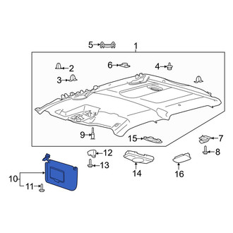 Ford OE - Left Sun Visor