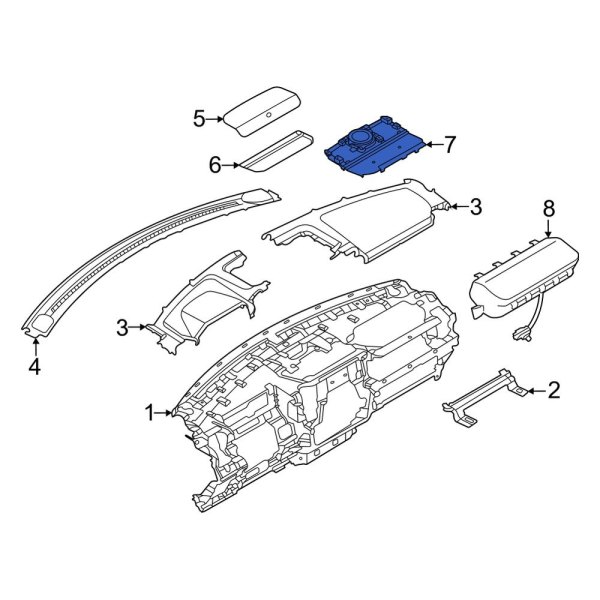 Ford OE ML3Z1504338BC - Right Instrument Panel Cover