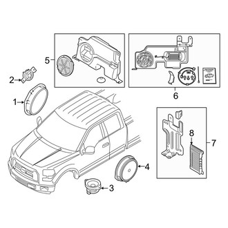 Ford OE - Instrument Panel - Sound System (Speakers), (Raptor SuperCab)
