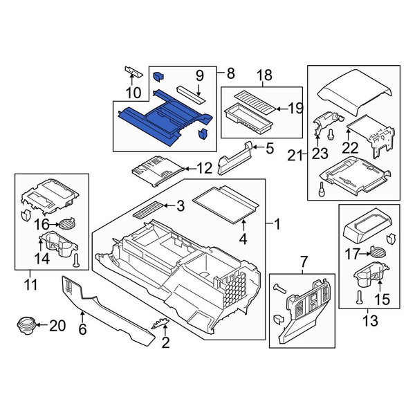 ☆*:.。. user_ef580353ページ.。.:*☆ Ford OE HL3Z15045A76AB - Front Console Trim Panel