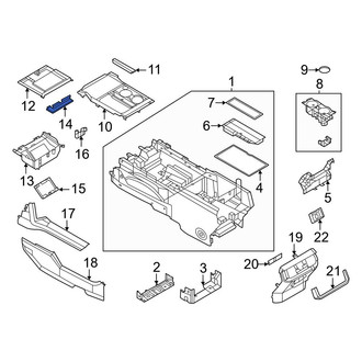 Ford OE - Center Front Console Mat