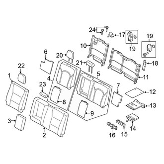 Ford OE - Seats & Tracks - Rear Seat Components (Seat Back), (Raptor SuperCrew)
